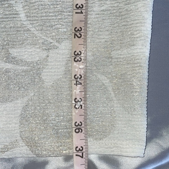 Windsor Cream Silver Gold Jacquard Dress Deep Plunge Backless Boned Bodice Sz S - Picture 11 of 15